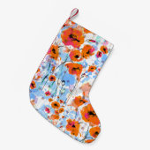 Geborstelde papavers: Abstracte bloemtextuur Kleine Kerstsok (Voorkant (Hangend))