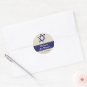 Geborstelde Star van David Bar Mitzvah Sticker (Envelop)