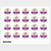 Geborstelde Star van David Bat Mitzvah Sticker (Vel)