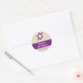 Geborstelde Star van David Bat Mitzvah Sticker (Envelop)