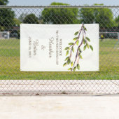 Geborstelde takken Bruiloft Banner (Insitu)