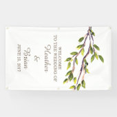 Geborstelde takken Bruiloft Banner (Horizontaal)