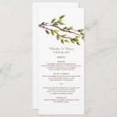 Geborstelde takken Bruiloft Menu (Voorkant / Achterkant)