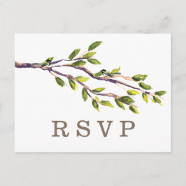 Geborstelde takken Bruiloft RSVP Briefkaart