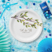 Geborstelde takken Trouwpapier Borden Papieren Bordje (Feest)