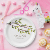 Geborstelde takken Trouwpapier Borden Papieren Bordje (Feest)