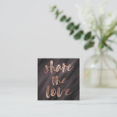 Geborstelde typografie | Loyaliteit Kaart Vierkante Visitekaartje (Staand voorkant)