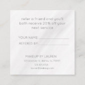 Geborstelde typografie | Loyaliteit Kaart Vierkante Visitekaartje (Achterkant)