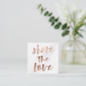 Geborstelde typografie | Loyaliteit Kaart Vierkante Visitekaartje (Staand voorkant)