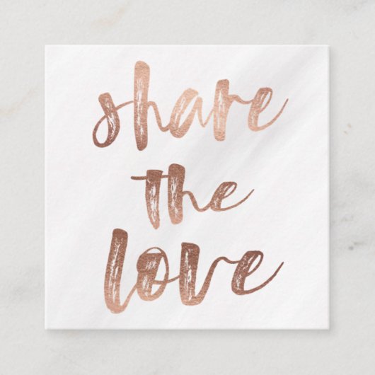 Geborstelde typografie | Loyaliteit Kaart Vierkante Visitekaartje (Voorkant)