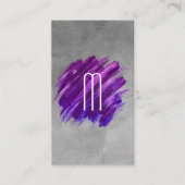 Geborstelde verf | Monogram | WATERVERF Visitekaartje (Voorkant)