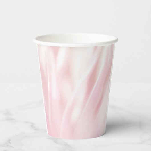 Geborstelde zachte roze papieren beker (Achterkant)