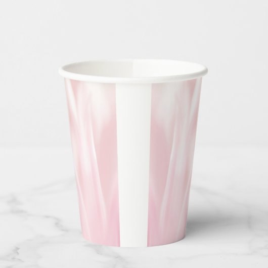 Geborstelde zachte roze papieren beker (Links)