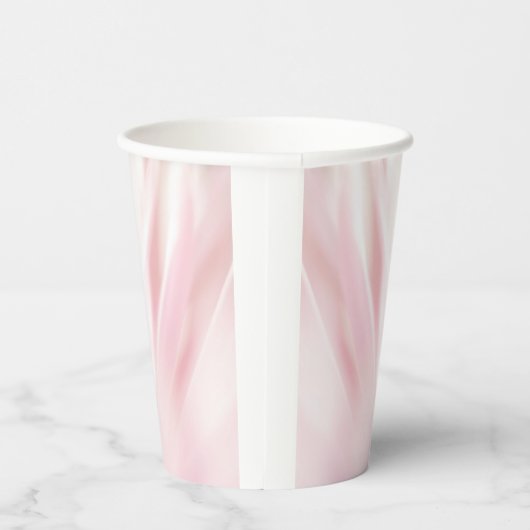 Geborstelde zachte roze papieren beker (Rechts)