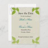 Gebosseerd - Bewaar de datumkaart Aankondigingskaart (Voorkant / Achterkant)