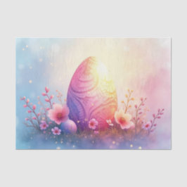 Gebosseerd Easter Egg met Cherry Blossoms Decoupag Tissuepapier