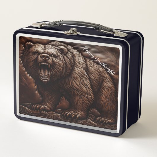 Gebosseerd lederen grizzly: felle elegantie (Voorkant)