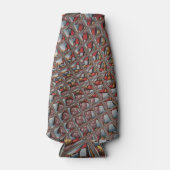 Gebosseerde Ash Grey Maroon Checkered: een moderne Flesjeskoeler (Voorkant)