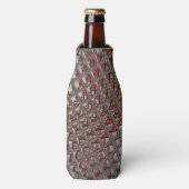 Gebosseerde Ash Grey Maroon Checkered: een moderne Flesjeskoeler (Fles Voorkant)