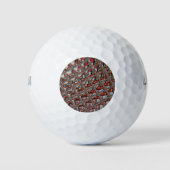 Gebosseerde Ash Grey Maroon Checkered: een moderne Golfballen (Voorkant)