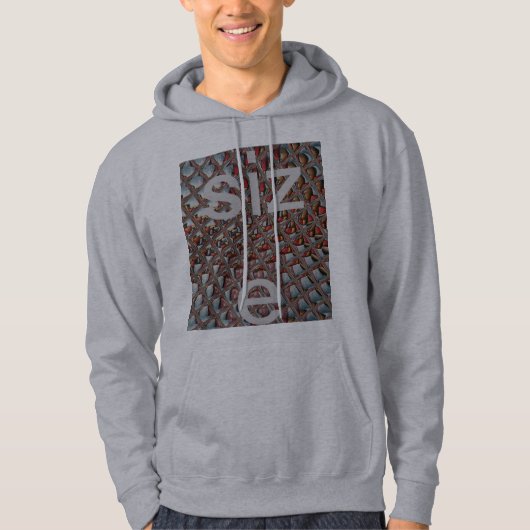 Gebosseerde Ash Grey Maroon Checkered: een moderne Hoodie (Voorkant)
