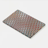 Gebosseerde Ash Grey Maroon Checkered: een moderne Post-it® Notes (Schuin)