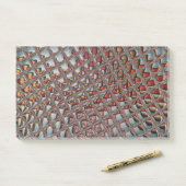 Gebosseerde Ash Grey Maroon Checkered: een moderne Post-it® Notes (Op bureau)