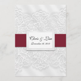 Gebosseerde Kant Diep Rood Bijbel Geschrift Trouwe Kaart