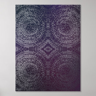 Gebosseerde zilverfolie print