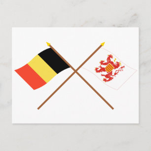 Gebost België en Limbourg-vlaggen Briefkaart