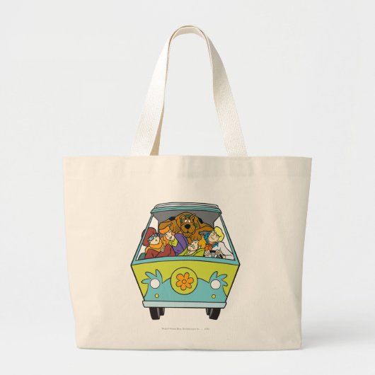 Gebost in de Mystery Machine Grote Tote Bag (Voorkant)