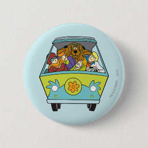 Gebost in de Mystery Machine Ronde Button 5,7 Cm