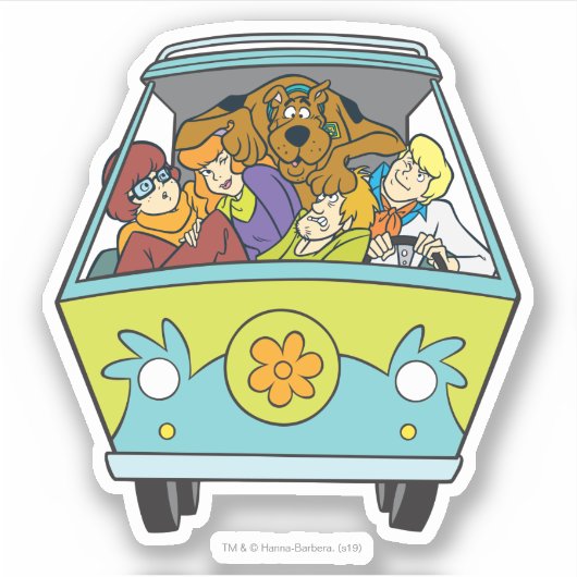 Gebost in de Mystery Machine Sticker (Voorkant)