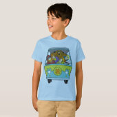 Gebost in de Mystery Machine T-shirt (Voorkant volledig)