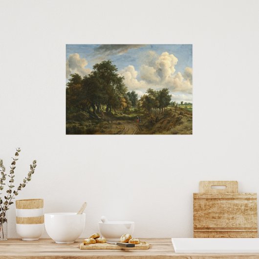 Gebost landschap, Meindert Hobbema Fine Art Poster (Keuken)