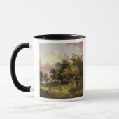 Gebost landschap met vrouw en kind omlaag mok (Links)