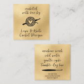 Gebost met liefde vierkante visitekaartje (Voorkant / Achterkant)