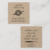 Gebost met liefde vierkante visitekaartje (Voorkant / Achterkant)