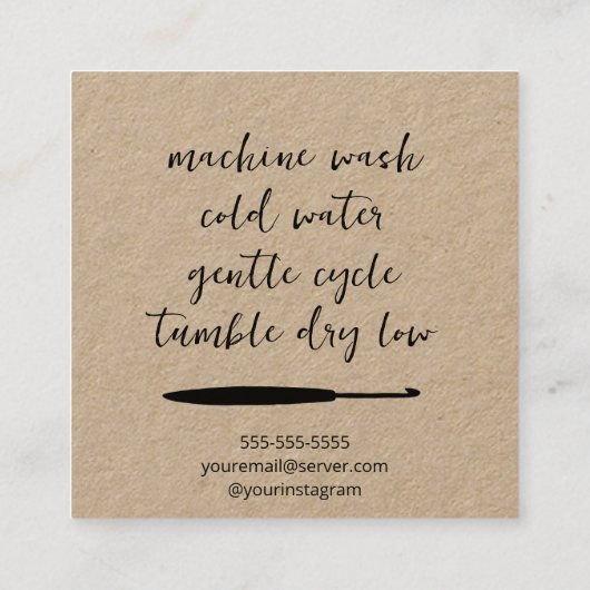 Gebost met liefde vierkante visitekaartje (Achterkant)