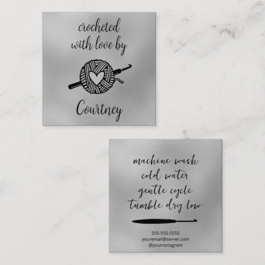 Gebost met liefde vierkante visitekaartje (Voorkant / Achterkant)