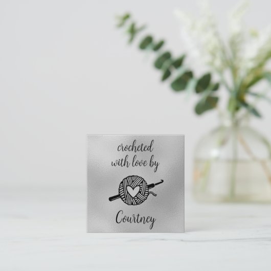 Gebost met liefde vierkante visitekaartje (Staand voorkant)