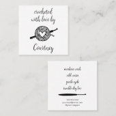 Gebost met liefde vierkante visitekaartje (Voorkant / Achterkant)