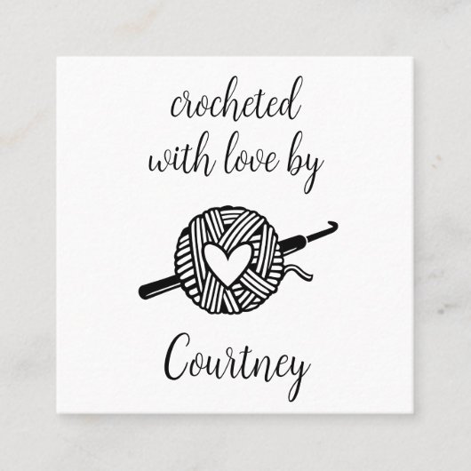 Gebost met liefde vierkante visitekaartje (Voorkant)