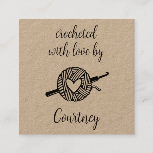 Gebost met liefde vierkante visitekaartje (Voorkant)