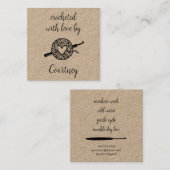 Gebost met liefde vierkante visitekaartje (Voorkant / Achterkant)