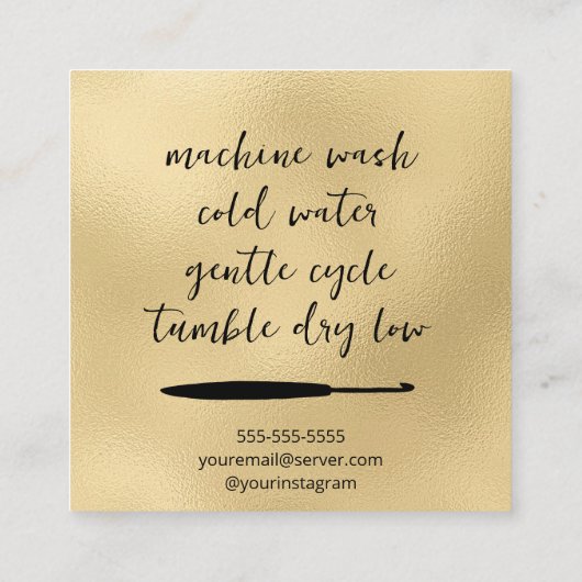 Gebost met liefde vierkante visitekaartje (Achterkant)