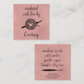 Gebost met liefde vierkante visitekaartje (Voorkant / Achterkant)