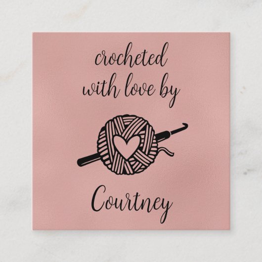 Gebost met liefde vierkante visitekaartje (Voorkant)