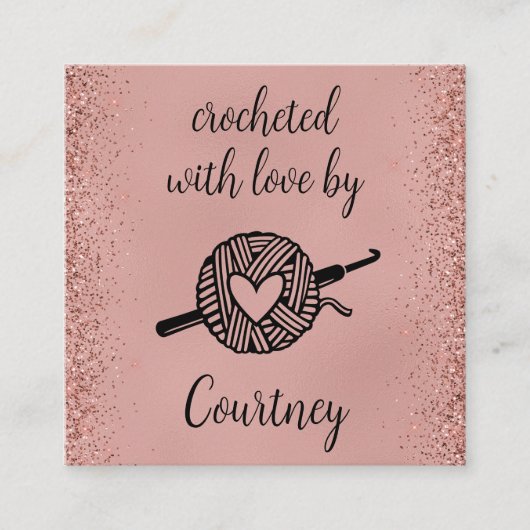 Gebost met liefde vierkante visitekaartje (Voorkant)