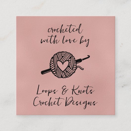 Gebost met liefde vierkante visitekaartje (Voorkant)